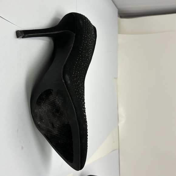 CATHY JEAN women's high heel shoe in black with stones in its design size 7.5 - Picture 5 of 6